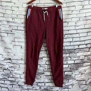 Boden Men’s Irvine Joggers in Burgundy Size Medium